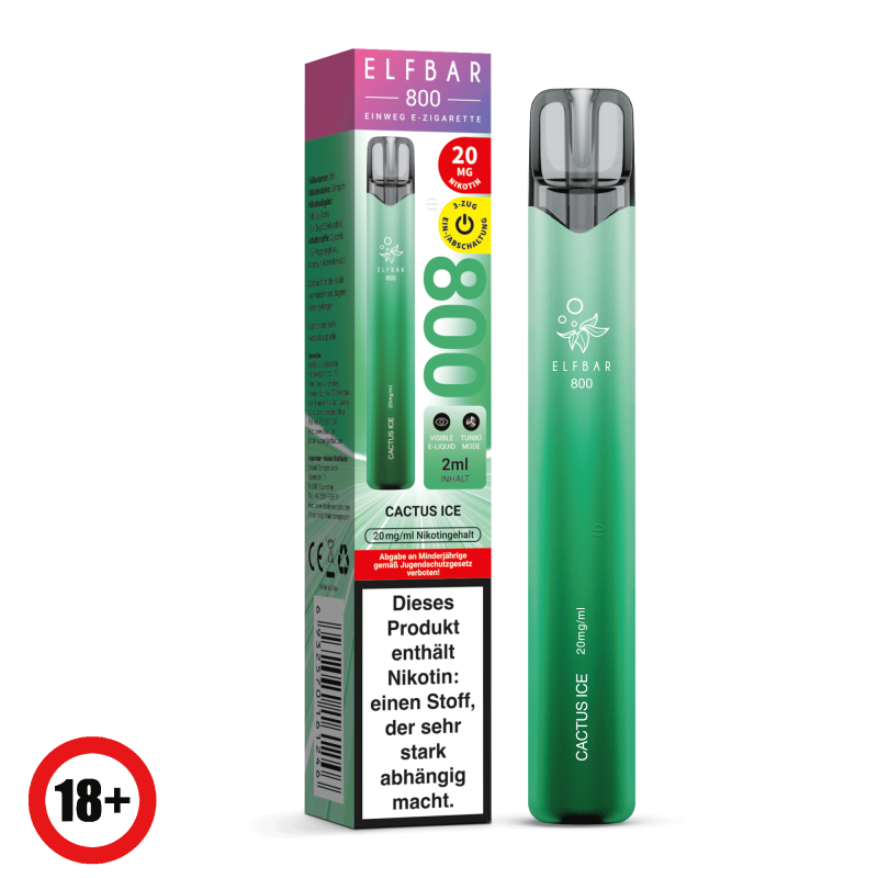 Elfbar 800 Einweg E-Zigarette - Cactus Ice 20mg