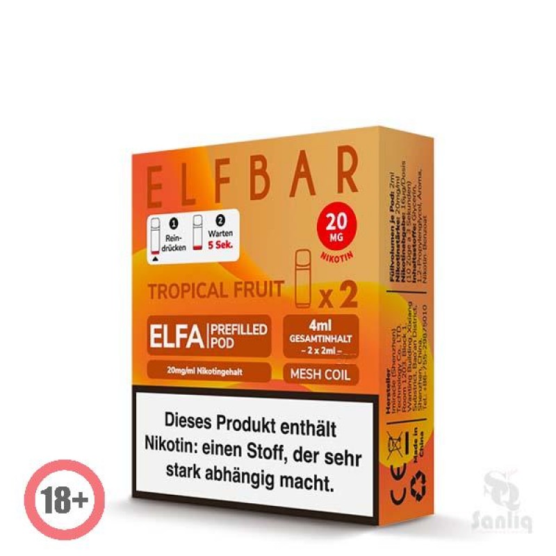 Elfbar ELFA CP Prefilled Pod - Tropical Fruit 20mg