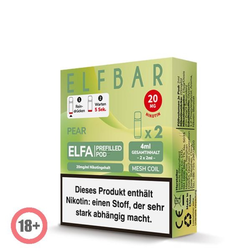 Elfbar ELFA CP Prefilled Pod - Pear 20mg