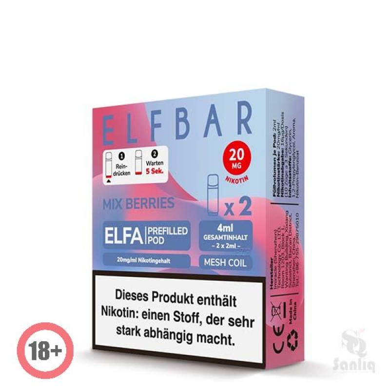 Elfbar ELFA CP Prefilled Pod - Mixed Berries 20mg