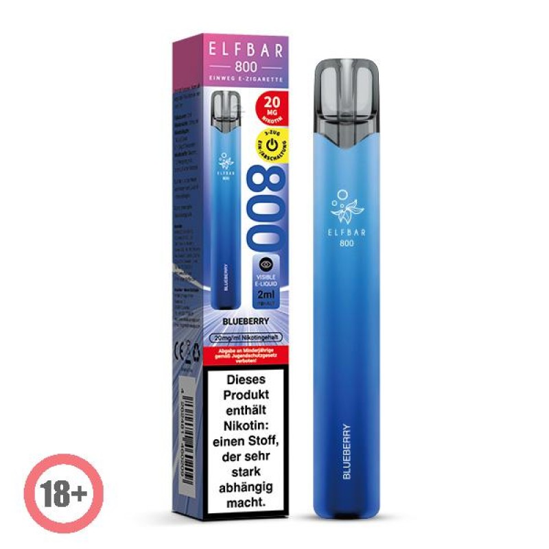 Elfbar 800 Einweg E-Zigarette - Blueberry 20mg