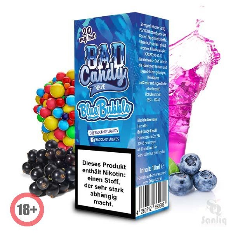 Bad Candy Blue Bubble Nikotinsalz Liquid 10ml 20mg