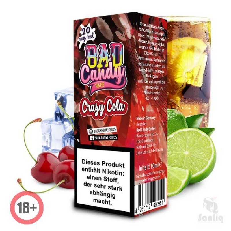 Bad Candy Crazy Cola Nikotinsalz Liquid 10ml 20mg
