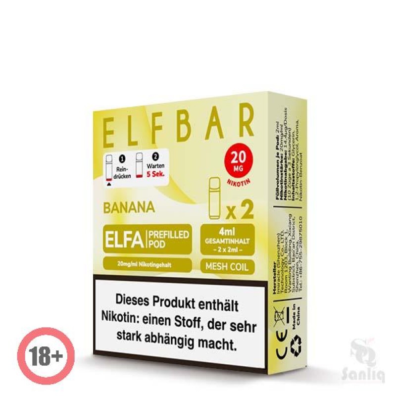 Elfbar ELFA CP Prefilled Pod - Banana 20mg