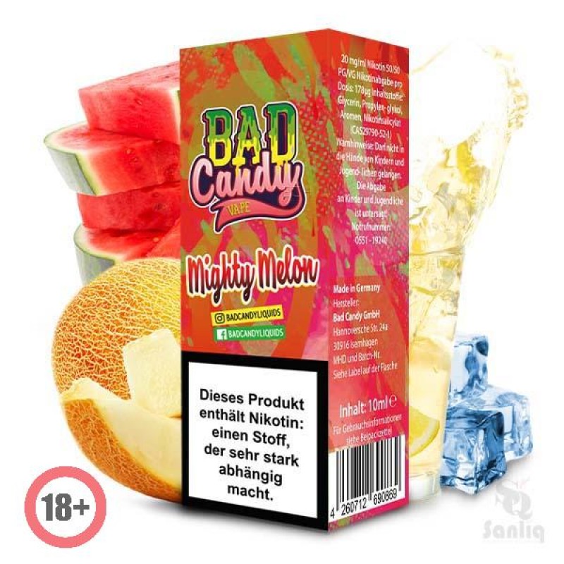 Bad Candy Mighty Melon Nikotinsalz Liquid 10ml 10m...