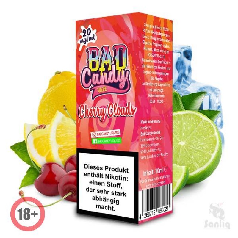 Bad Candy Cherry Clouds Nikotinsalz Liquid 10ml 20...