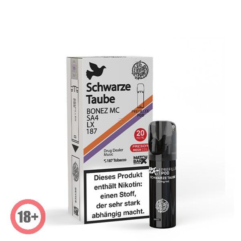 187 Straßenbande prefilled Pod - Schwarze Taube