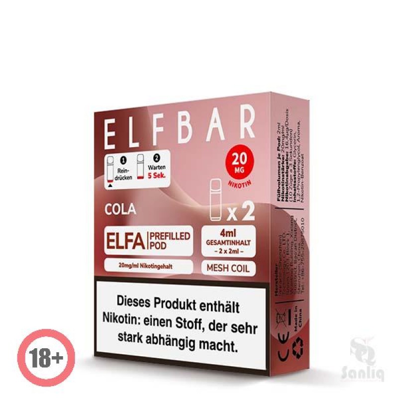 Elfbar ELFA CP Prefilled Pod - Cola 20mg