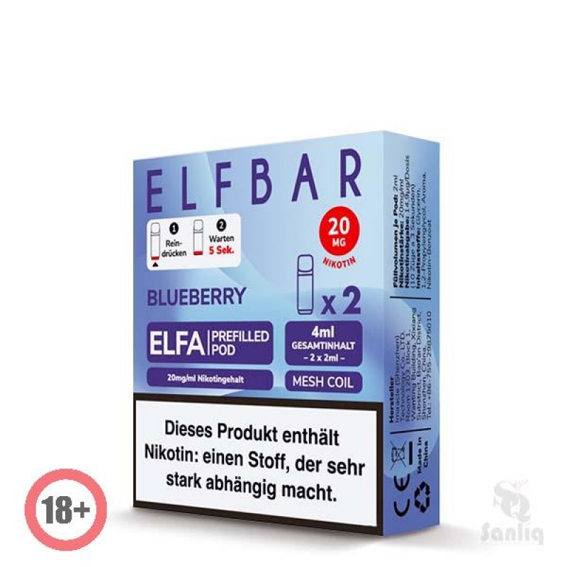 Elfbar ELFA CP Prefilled Pod - Blueberry 20mg