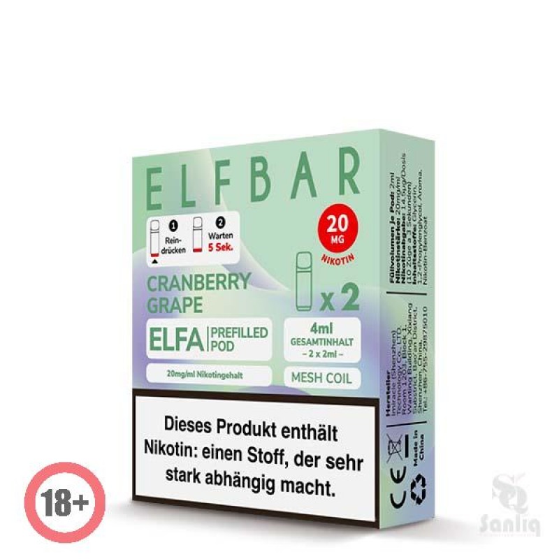 Elfbar ELFA CP Prefilled Pod - Cranberry Grape 20mg