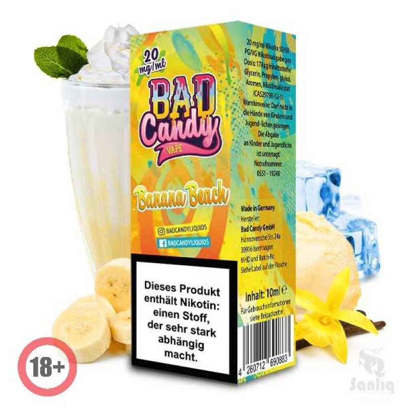 Bad Candy Banana Beach Nikotinsalz Liquid 10ml 20m...