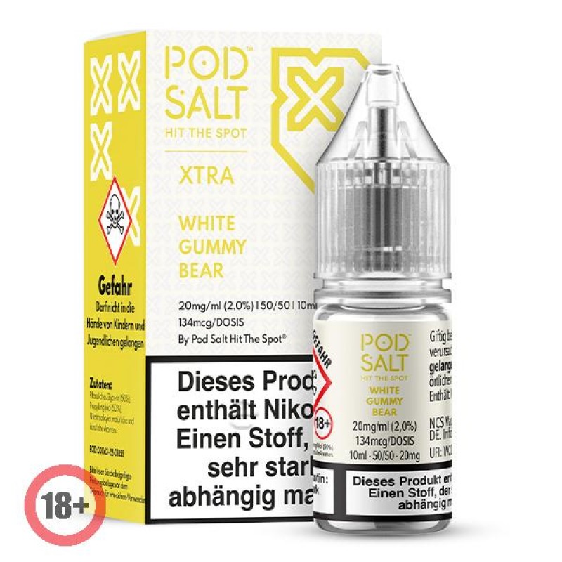Pod Salt XTRA White Gummy Bear Nikotinsalz Liquid 10ml 20mg