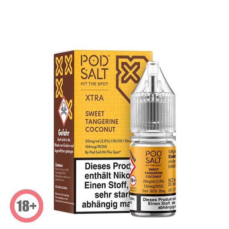 Pod Salt XTRA Sweet Tangerine Coconut Nikotinsalz Liquid 10ml 10mg