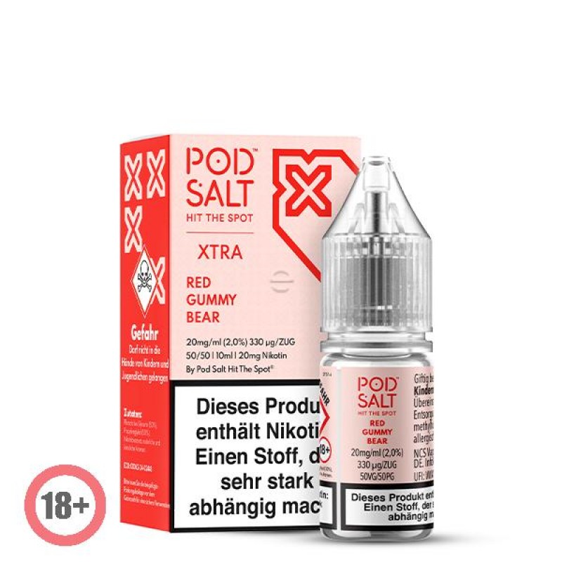Pod Salt XTRA Red Gummy Bear Nikotinsalz Liquid 10ml 20mg