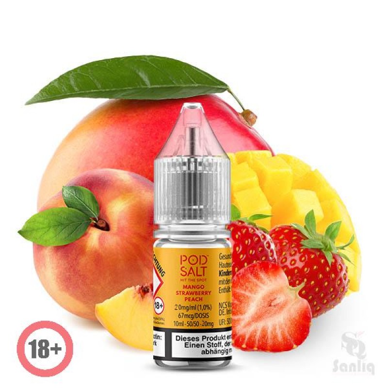 Pod Salt XTRA Mango Strawberry Peach Nikotinsalz L...
