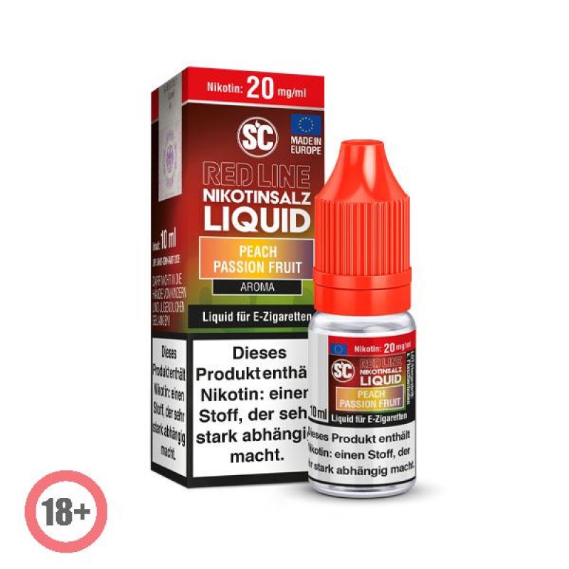 SC RED LINE Peach Passion Fruit Nikotinsalz Liquid...