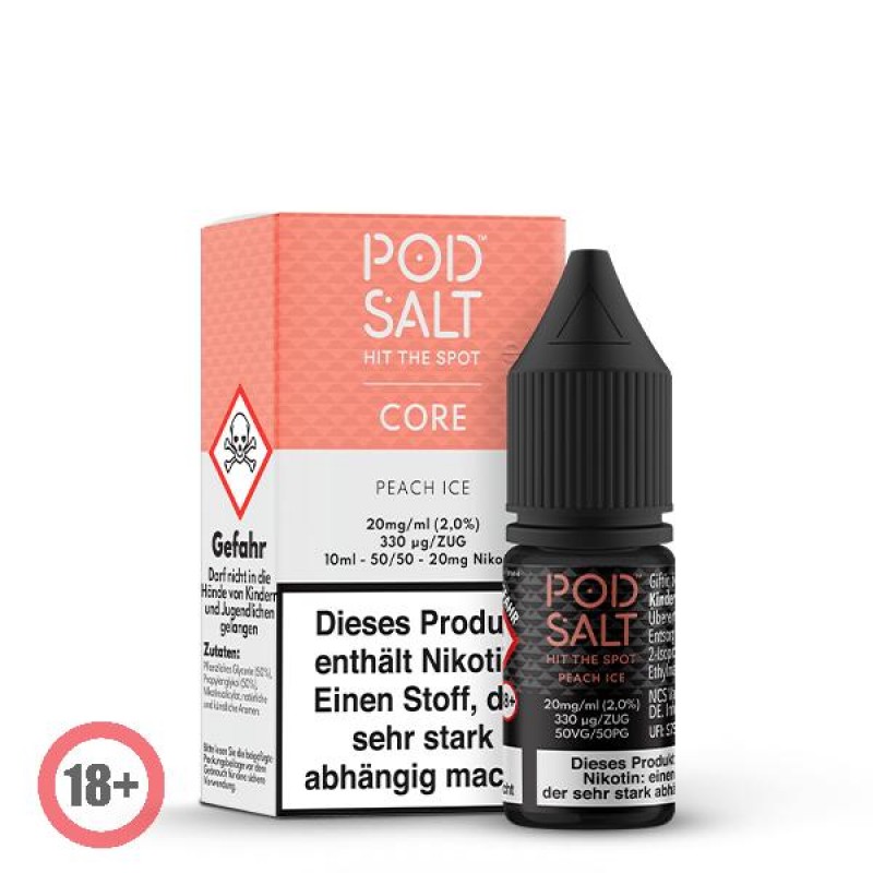 Pod Salt Core Peach Ice Nikotinsalz Liquid 10ml 20mg