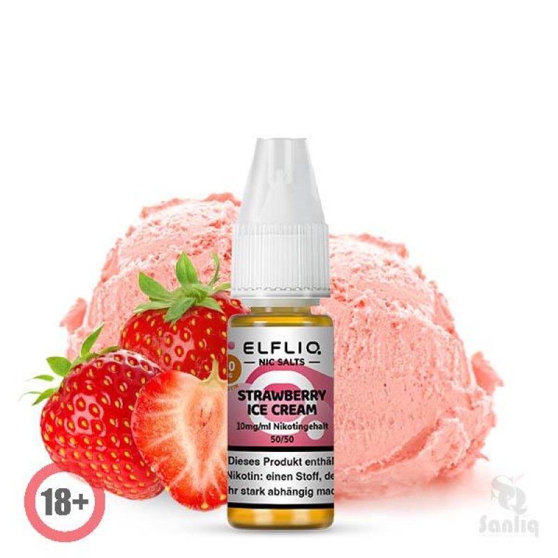 Elfbar Elfliq Strawberry Ice Cream Nikotinsalz Liq...