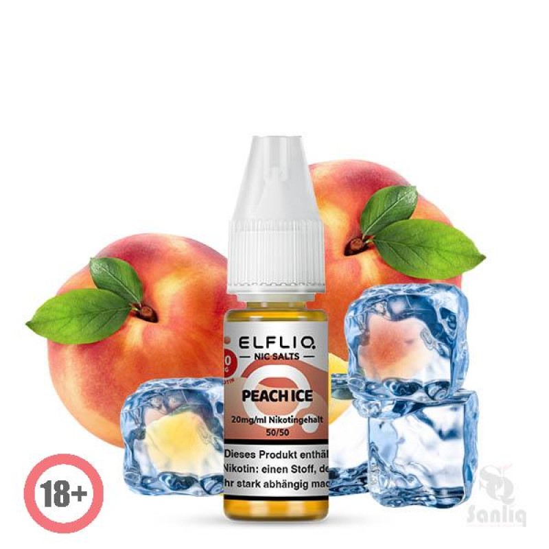 Elfbar Elfliq Peach Ice Nikotinsalz Liquid 10ml 20...
