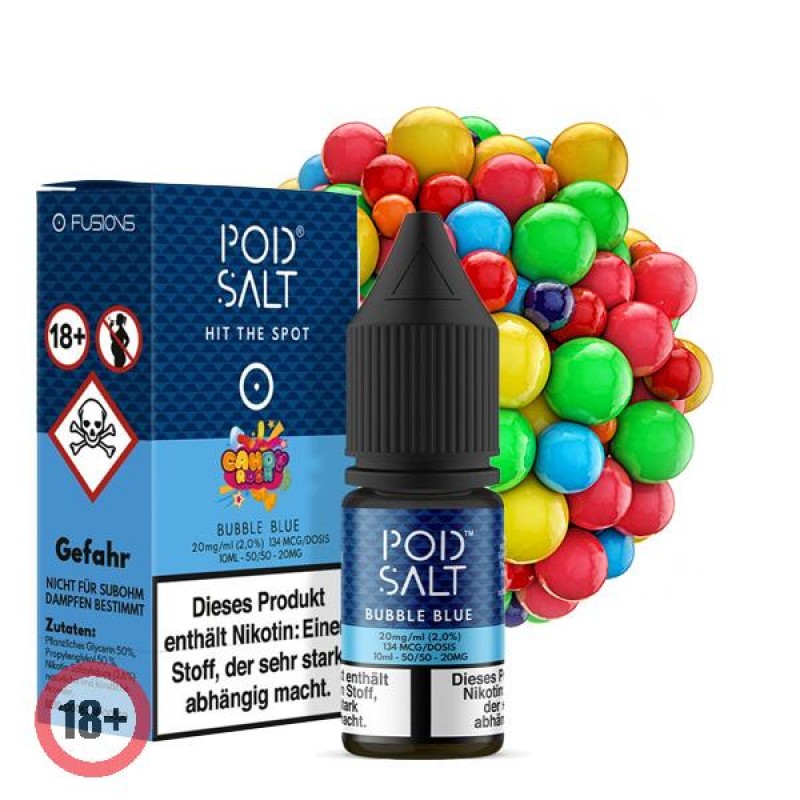 Pod Salt Bubble Blue Nikotinsalz Liquid 10ml 20mg