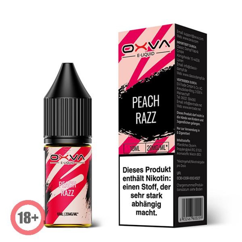 Oxva Peach Razz Nikotinsalz Liquid 10ml 20mg
