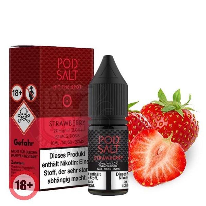Pod Salt Strawberry Nikotinsalz Liquid 10ml 11mg