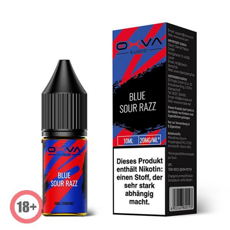 Oxva Blue Sour Razz Nikotinsalz Liquid 10ml 10mg