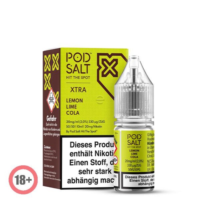 Pod Salt XTRA Lemon Lime Cola Nikotinsalz Liquid 10ml 20mg