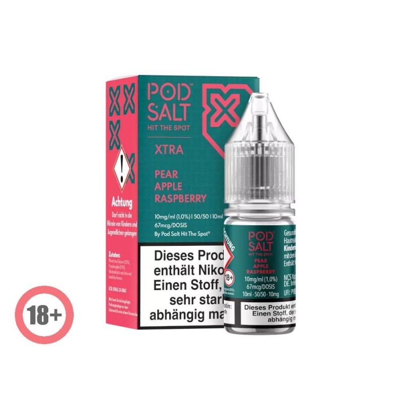 Pod Salt XTRA Pear Apple Raspberry Nikotinsalz Liquid 10ml 10mg