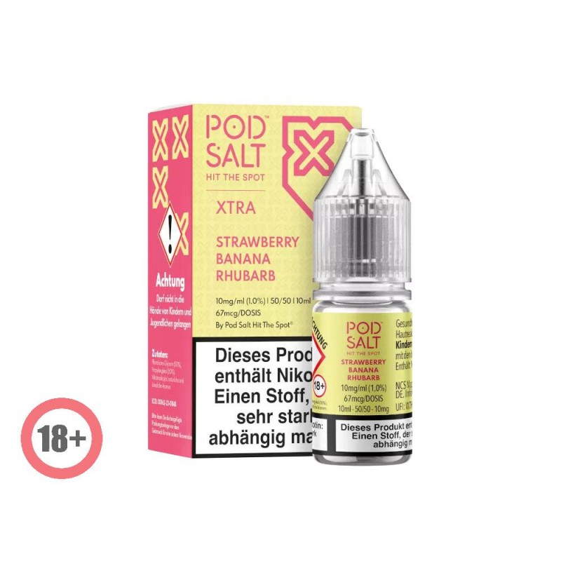 Pod Salt XTRA Strawberry Banana Rhubarb Nikotinsal...