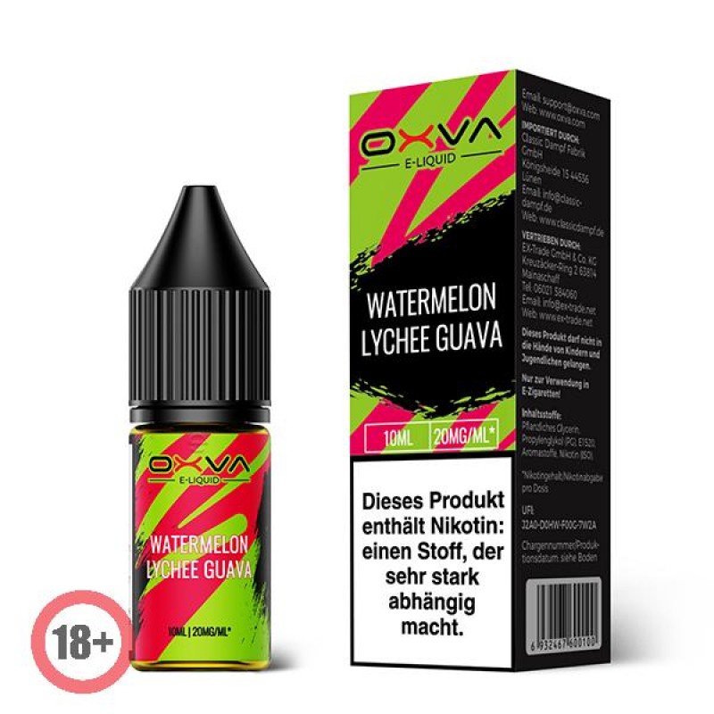 Oxva Watermelon Lychee Guava Nikotinsalz Liquid 10ml 20mg