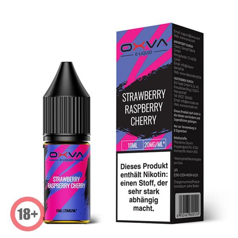 Oxva Strawberry Raspberry Cherry Nikotinsalz Liquid 10ml 20mg
